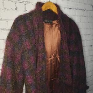 Vintage Escada Mohair Chunky Open Cardigan Coat 34